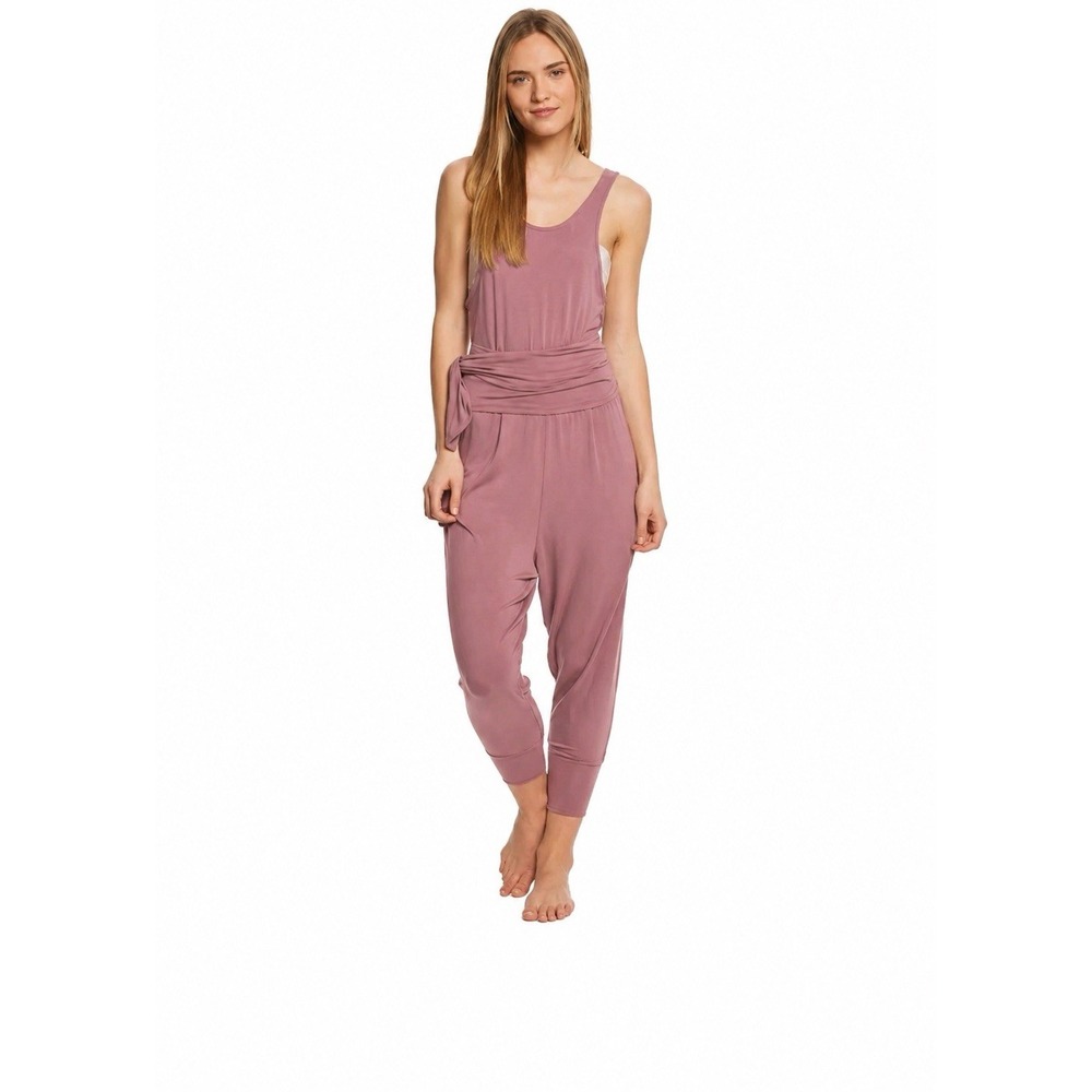 Free People Movement Centered Tie Wrap‎ Jumpsuit In Pink Women's Size S